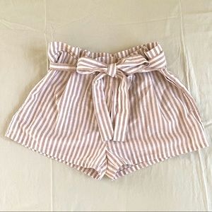 Cute white striped beach shorts